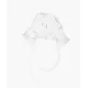 Livly Kokvilnas Cepure Alphabet Flowers Ruffled Hat White