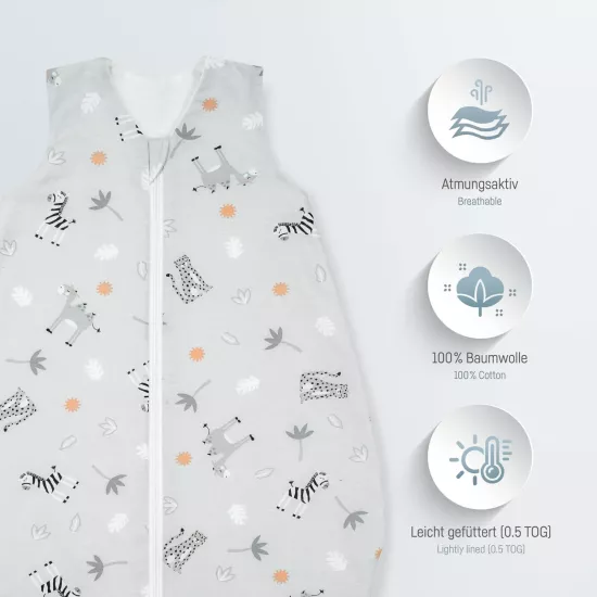 Viegls vasaras guļammaiss Jersey Savannah Grey
