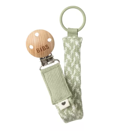 BIBS knupīša turētājs Pacifier Clip - Sage/Ivory