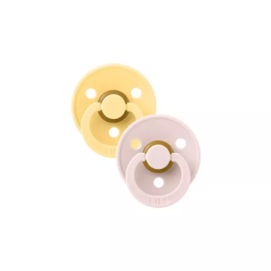 Knupīšu komplekts BIBS Colour Pale Butter/Petal - 0-6/6-18 m