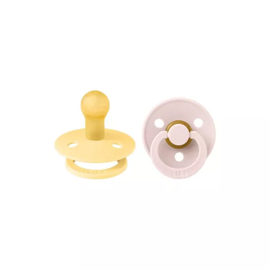 Knupīšu komplekts BIBS Colour Pale Butter/Petal - 0-6/6-18 m