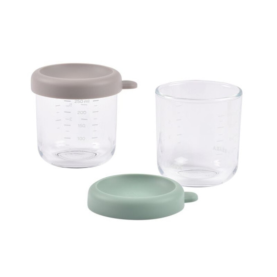 Béaba stikla trauciņi, 250 ml SAGE GREEN/GAZELLE