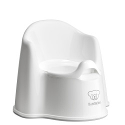 BabyBjörn podiņš ar atzveltni White BabyBjörn podiņš ar atzveltni White