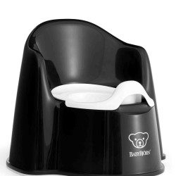 BabyBjörn Potty Chair with Backrest Black-White BabyBjörn Potty Chair with Backrest Black-White