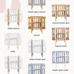 Nika Transformer Crib with Movable Side Wall White/Cappuccino Nika Transformer Crib with Movable Side Wall White/Cappuccino