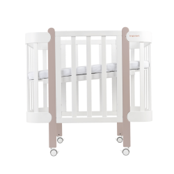 Nika Transformer Crib with Movable Side Wall White/Cappuccino Nika Transformer Crib with Movable Side Wall White/Cappuccino