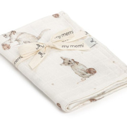 Bamboo muslin diaper 65x65 - Kittens