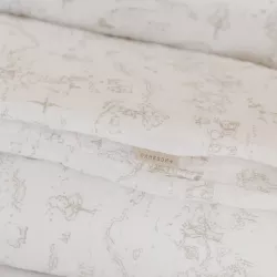Duvet cover cot newborn 100x140cm with pillowcase - BOOMY'S WORLD OYSTER GREY 119 Duvet cover cot newborn 100x140cm with pillowcase - BOOMY'S WORLD OYSTER GREY 119