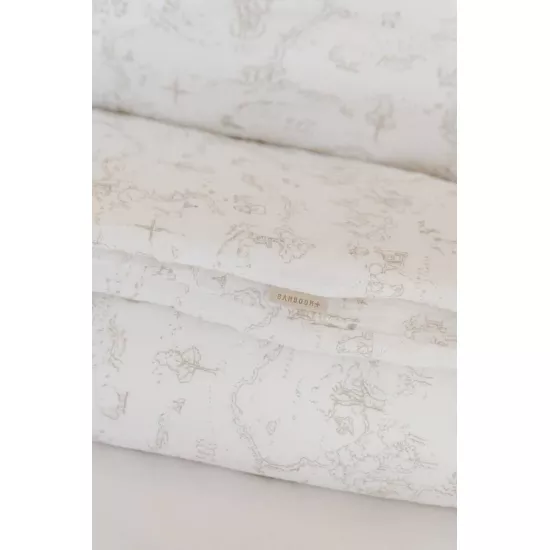 Gultas Veļas Komplekts 100x140cm BOOMY'S WORLD OYSTER GREY 119