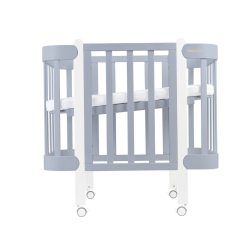 Nika Transformer Crib with Movable Side Wall Grey/White Nika Transformer Crib with Movable Side Wall Grey/White