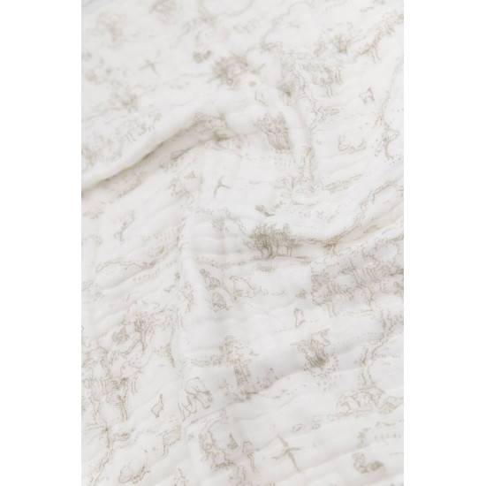 Bamboom Bērnu sega Nuvola 100×75 cm – BOOMY'S WORLD OYSTER GREY 119