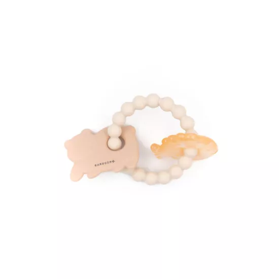Bamboom zobgrauznis "Lācis un Zivs" – Soft Pink
