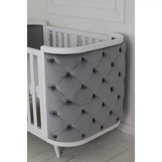 Gultiņa-transformers Boho ar kustīgu sienu White/Grey Velour