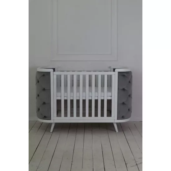 Gultiņa-transformers Boho ar kustīgu sienu White/Grey Velour