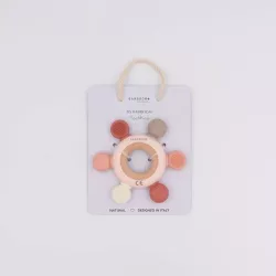 Wood & silicone teething ring Rudder - Rosa 04 Wood & silicone teething ring Rudder - Rosa 04