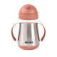 Metāliska Mācību Krūzīte Ar Caurulīti Beaba 250 Ml, Terracota