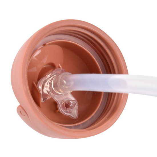Metāliska Mācību Krūzīte Ar Caurulīti Beaba 250 Ml, Terracota