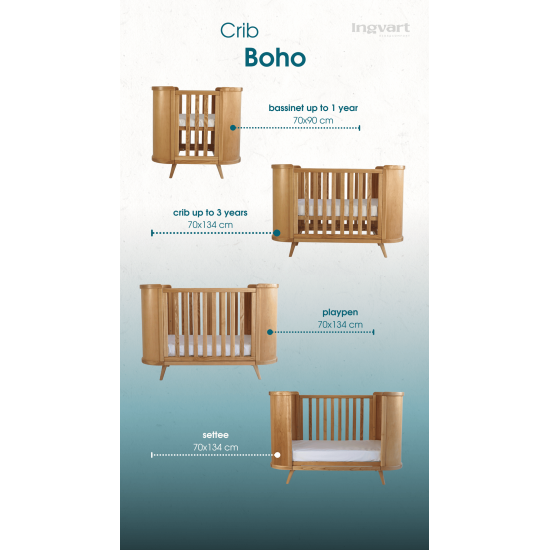 Gultiņa-transformers Boho Total Light ar kustīgu sienu Warm Beige