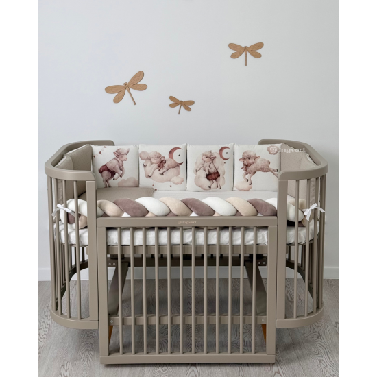 Gultiņa-transformers Boho Total Light ar kustīgu sienu Warm Beige