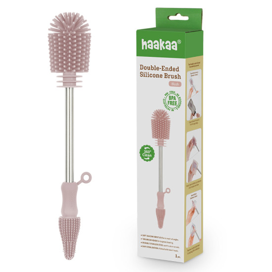 Набор силиконовых щёток Haakaa Blush Pink