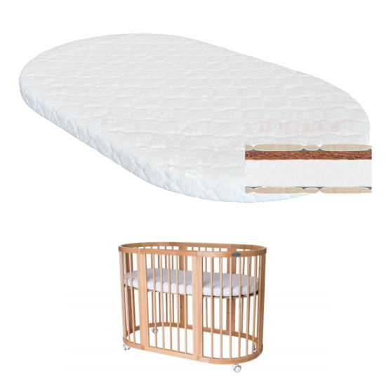 Ovals Matracis šūpulim kokoss+putas 72*120*7cm