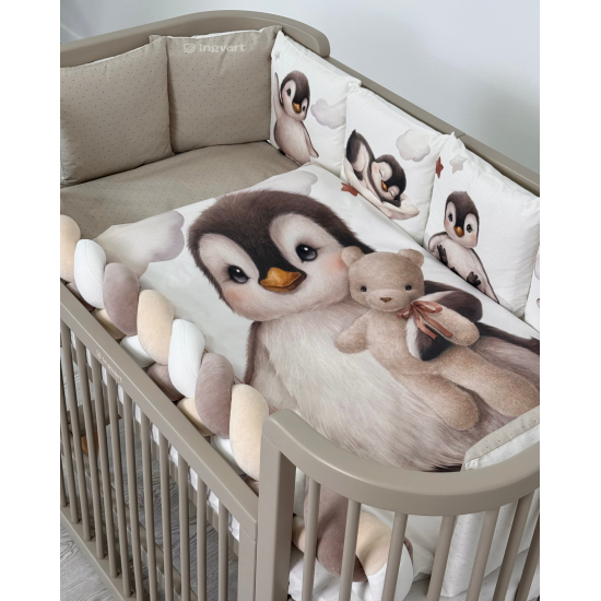 Kokvilnas gultas veļas komplekts "Penguins"