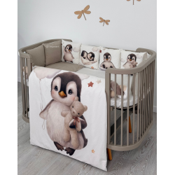 Kokvilnas gultas veļas komplekts "Penguins"