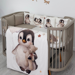 Cotton bed linen set "Penguins" Cotton bed linen set "Penguins"