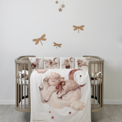 Cotton bed linen set "Sheep on Clouds" Cotton bed linen set "Sheep on Clouds"