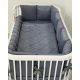 Satīna gultas veļas komplekts "Platinum" Smart Bed gultiņai Anthracite