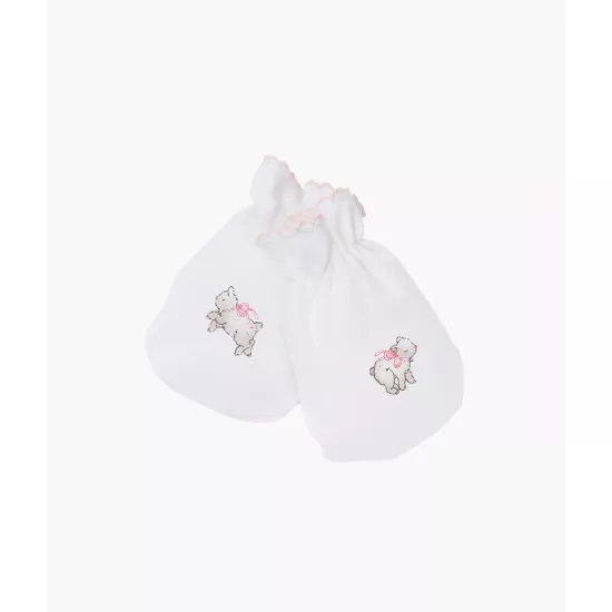 Cimdi Livly Counting Sheep Hand Knits Pink Onesize
