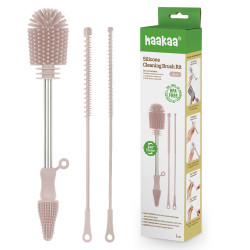 Haakaa Silicone Cleaning Brush Kit Blush Haakaa Silicone Cleaning Brush Kit Blush