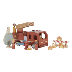Ugunsdzēsēju mašīna Little Dutch Fire Truck Set FSC