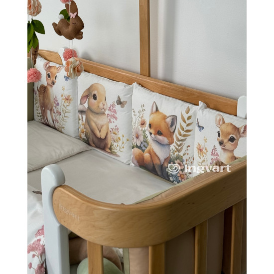 Kokvilnas gultas veļas komplekts "Woodland Animals"
