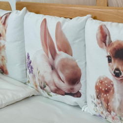 Cotton bed linen set  "Watercolor Animals"