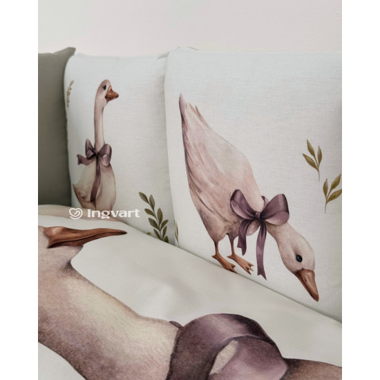 Kokvilnas gultas veļas komplekts "Vintage Goose"