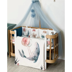 Kokvilnas gultas veļas komplekts "Ocean Adventures"