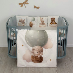 Cotton bed linen set  "Mint Balloon" Cotton bed linen set  "Mint Balloon"
