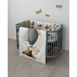 Kokvilnas gultas veļas komplekts "Fairytail Ocean"