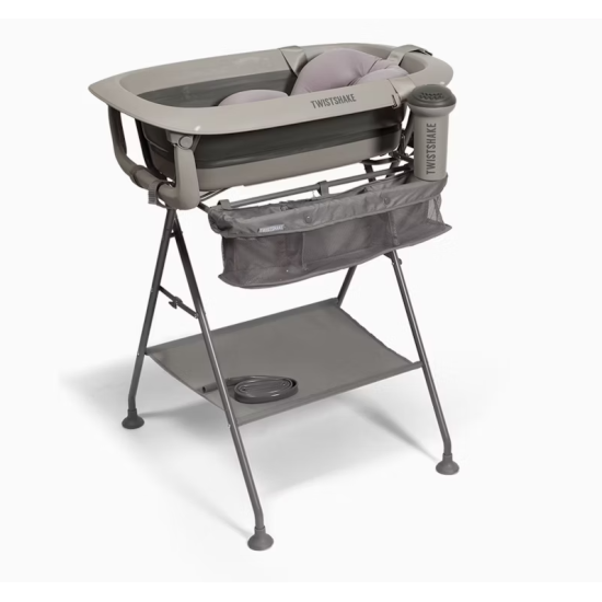 Vanniņa Ar Statīvu Twistshake Luxury Bath Kit Faded Grey