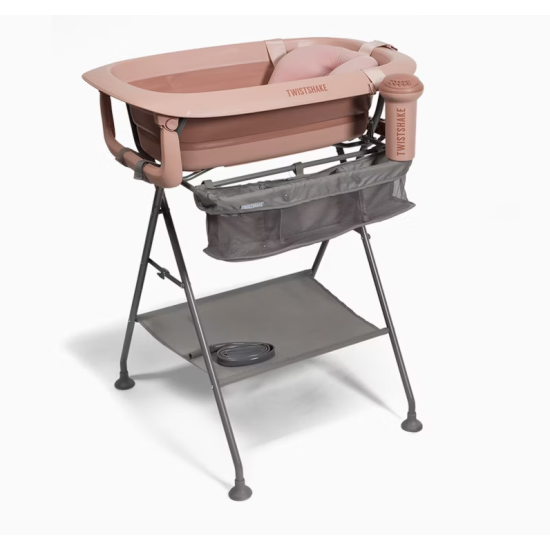 Vanniņa Ar Statīvu Twistshake Luxury Bath Kit Faded Pink