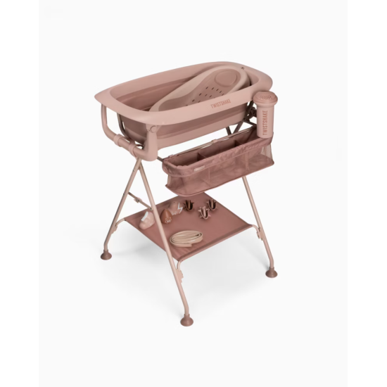 Vanniņa Ar Statīvu Twistshake Luxury Bath Kit Faded Pink