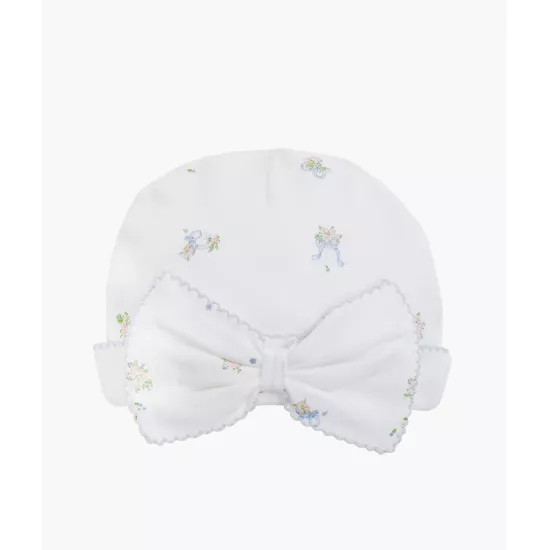 Livly Kokvilnas Cepure Roses And Ribbons Bow Hat White