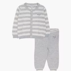 Livly Stripes Knit Set Grey Livly Stripes Knit Set Grey