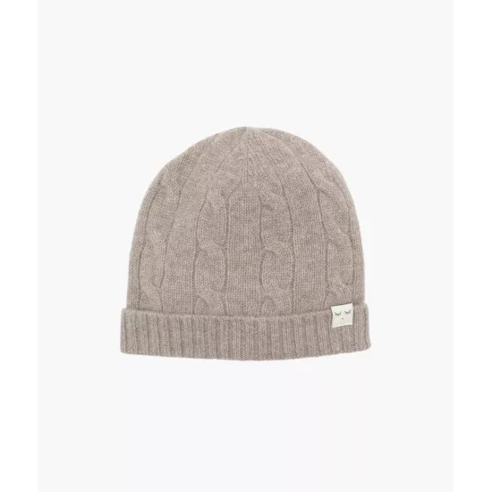 Bērnu cepure Livly Cable Knit Hat Oat, 100% Kašmirs