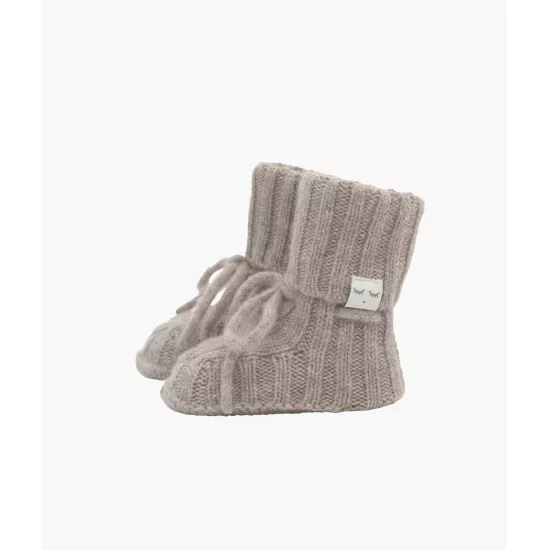 Kašmira zeķes Livly Cable Knit Cashmere Footies Oat