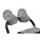 Roku mufe ratiem Fellhof UNI Lambskin Hand Muff for Prams Black