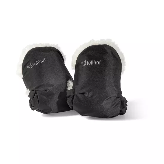 Roku mufe ratiem Fellhof UNI Lambskin Hand Muff for Prams Black