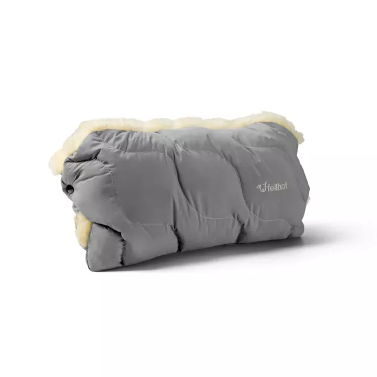 Roku mufe ratiem Fellhof Winterberg Lambskin Hand Muff for Prams Grey