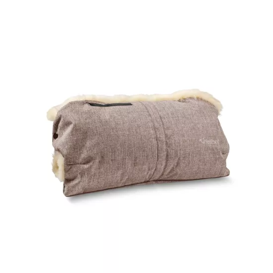 Roku mufe ratiem Fellhof Lambskin Hand Muff for Prams Beige-Melange